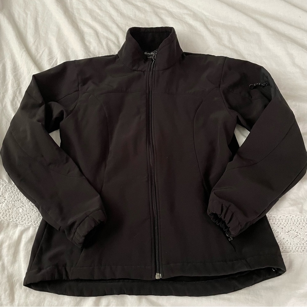 Black Diamond Jacket Womens Medium Ski Fleece Lined Soft Shell Black